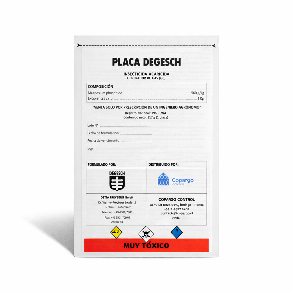 Fumigante placa Degesch