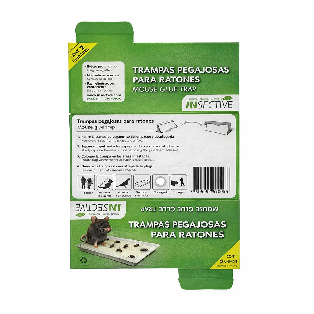 Trampa pegajosa Delta para lauchas